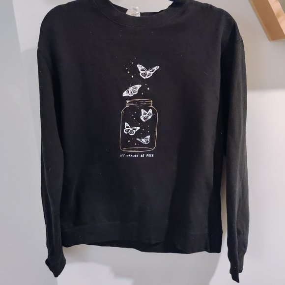 Butterfly Sweatshirt Let Nature Be Free - Picture 9 of 10